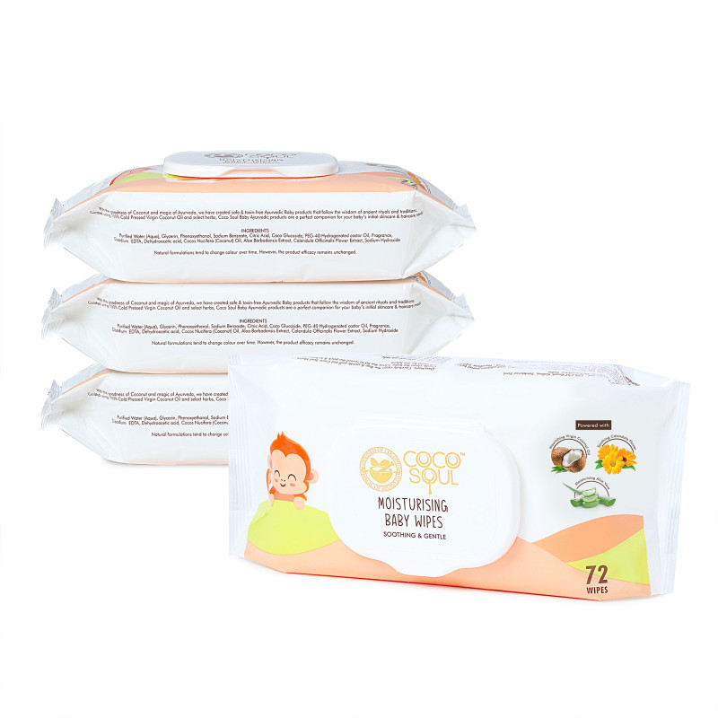 Baby Wipes with Organic Coconut Oil & Neem